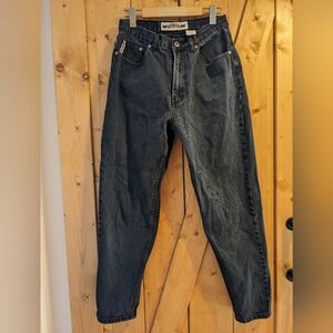 Vintage Nevada Relaxed Jeans in Dark Indigo Black